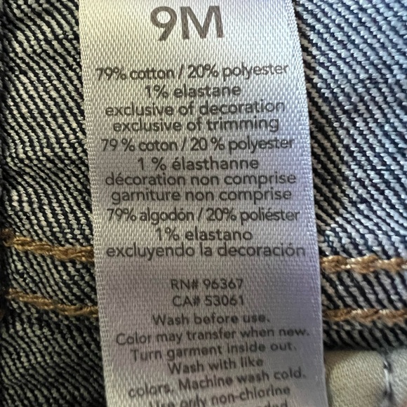 OshKosh B’gosh 9 month boy girl baby straight jeans NWT clip on button - Picture 5 of 7